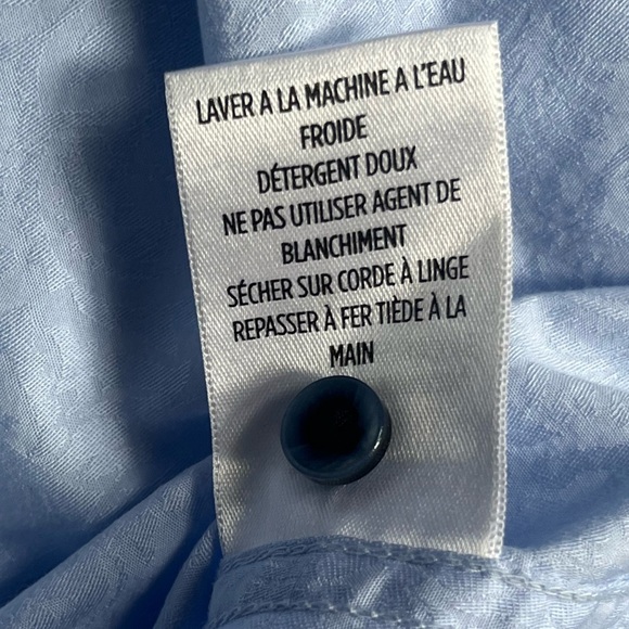 Robert Graham Light Blue Short Sleeve Casual Pattern Button Down Shirt Size XL - Picture 4 of 10